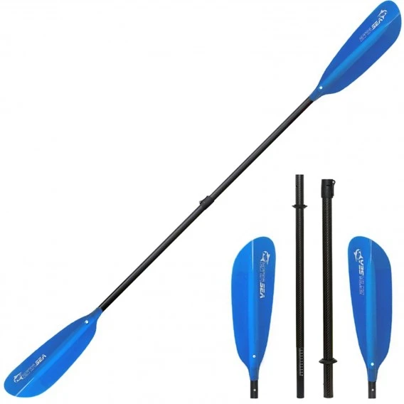 ExtaSea Pro Tour Carbon Vario Doppelpaddel | 220-240cm | 4-teilig | Light Blue 3 ExtaSea Pro Tour Carbon Vario Doppelpaddel | 220-240cm | 4-teilig | Light Blue