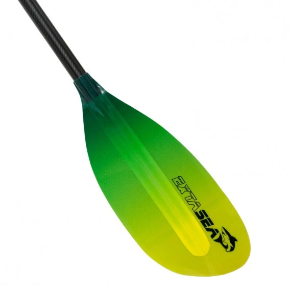 ExtaSea Pro-XL Carbon Vario Doppelpaddel | 220-240cm | 4-teilig | Lime-yellow 7 ExtaSea Pro-XL Carbon Vario Doppelpaddel | 220-240cm | 4-teilig | Lime-yellow – Bild 5