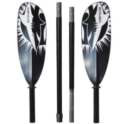 ExtaSea Tour Vario Fiberglas Doppelpaddel | 210-240cm | 4-teilig | Schwarz-weiß -Gumotex Geschaft extasea tour vario fiberglas doppelpaddel 210 240cm 4 teilig schwarz weiss 2