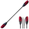 ExtaSea Tour Vario Fiberglas Doppelpaddel | 220-240cm | 4-teilig | Schwarz-rot -Gumotex Geschaft extasea tour vario fiberglas doppelpaddel 220 240cm 4 teilig schwarz rot